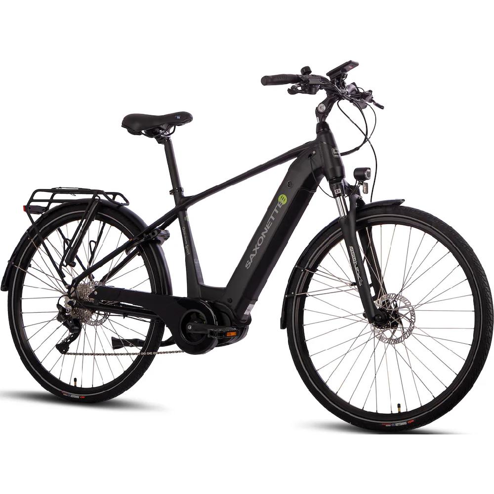 SAXONETTE E-Bike »Quantum Sport Man« 10 Gang Shimano Mittelmotor 250 W Pedelec Elektrofahrrad für Damen u. Herren Trekkingrad auf Rechnung online bestellen Räumungsverkauf