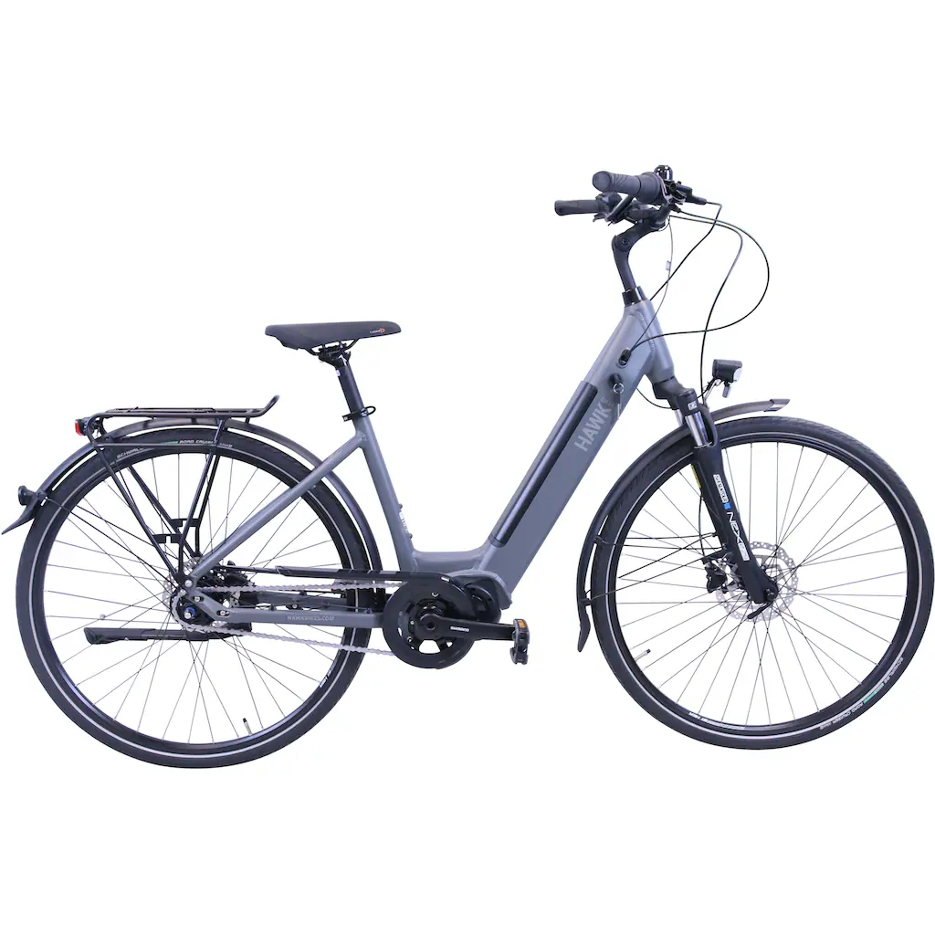 HAWK Bikes E-Bike »eCity Wave Integrated Lady STEPS« 7 Gang Shimano Nexus 7-Gang Mittelmotor 250 W Pedelec Elektrofahrrad für Damen u. Herren Cityrad auf Rechnung bestellen Riesige Ersparnisse