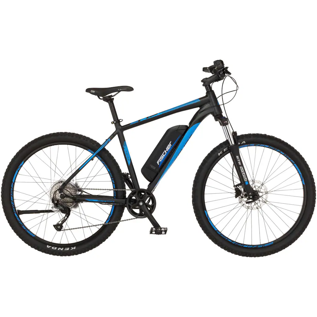 FISCHER Fahrrad E-Bike »MONTIS 2.1 418« 9 Gang Shimano Altus Heckmotor 250 W (Schloss) Pedelec Elektrofahrrad für Damen u. Herren MTB Mountainbike VIP-Rabatte