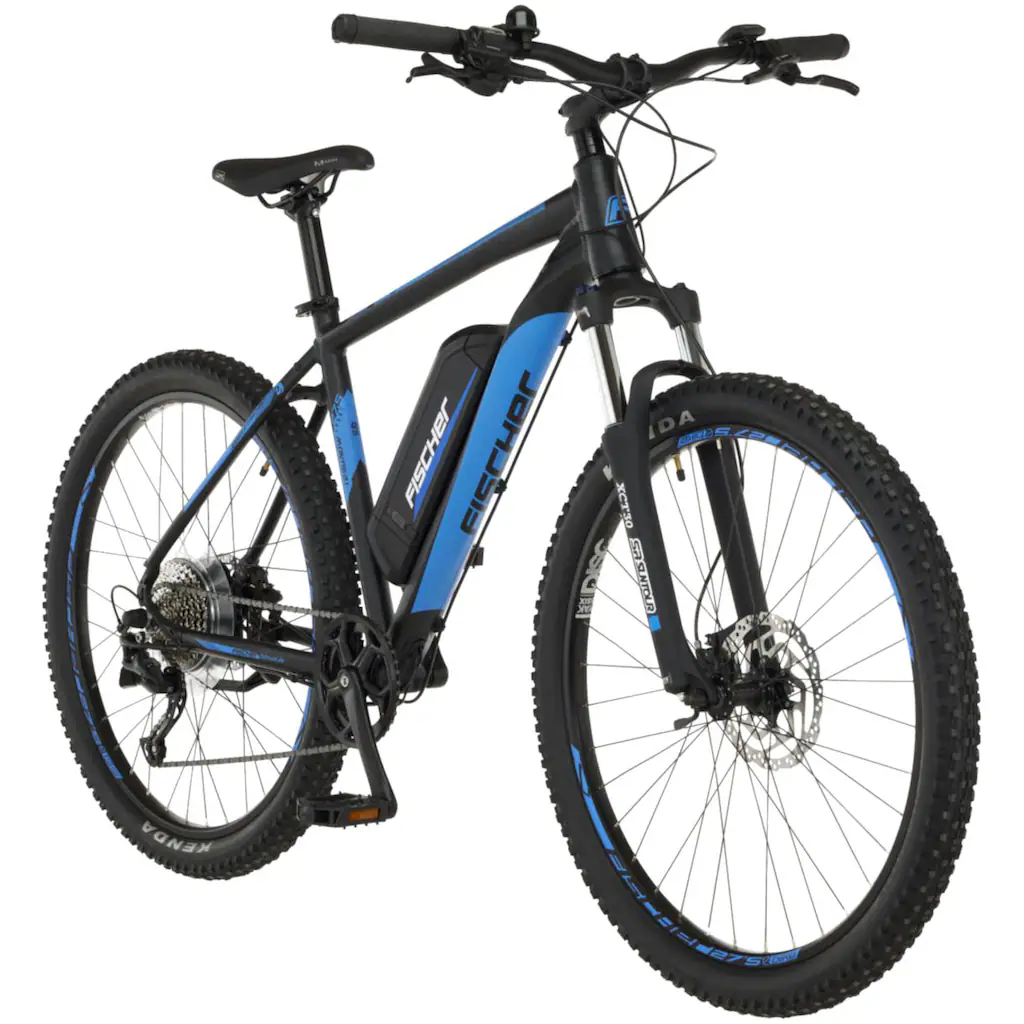 FISCHER Fahrrad E-Bike »MONTIS 2.1 418« 9 Gang Shimano Altus Heckmotor 250 W (Schloss) Pedelec Elektrofahrrad für Damen u. Herren MTB Mountainbike VIP-Rabatte