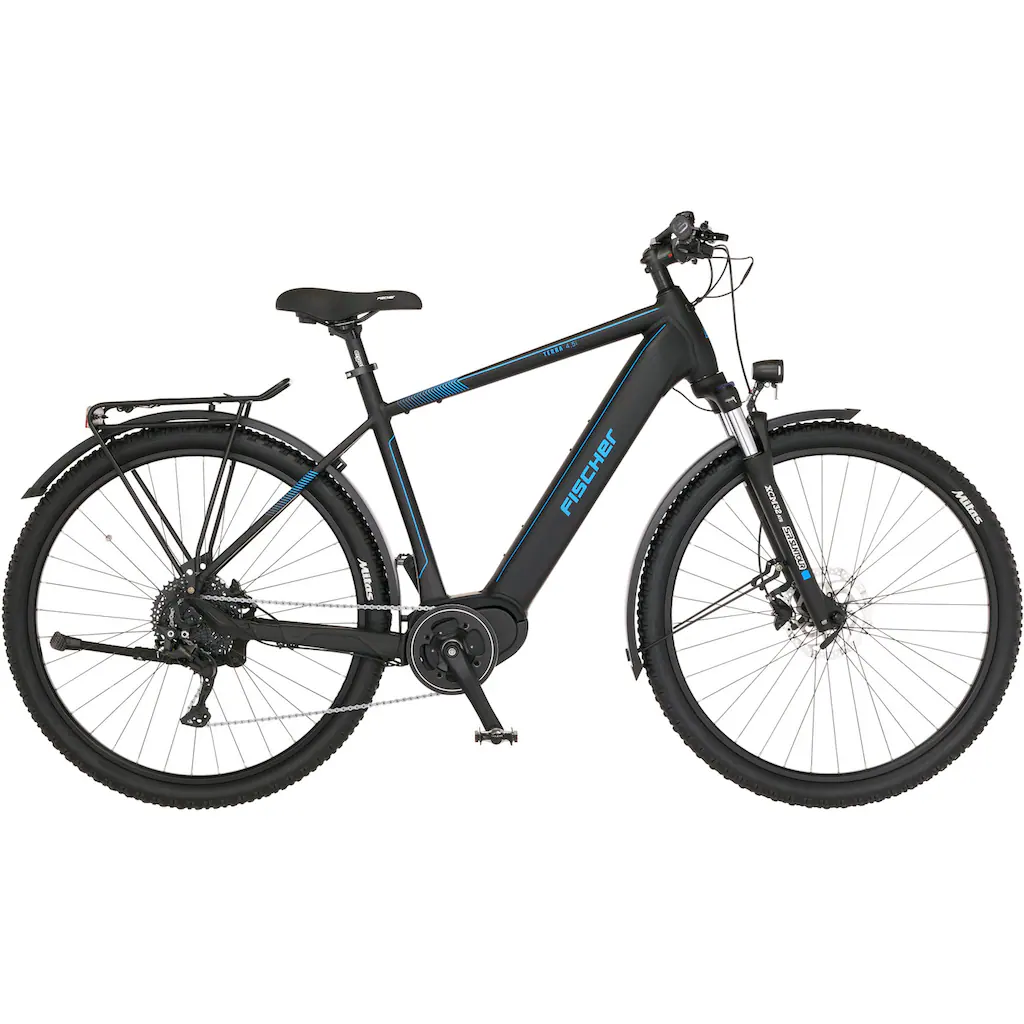 FISCHER Fahrrad E-Bike »TERRA 4.5i 522« 10 Gang Shimano Deore Mittelmotor 250 W (mit Schloss) Pedelec Elektrofahrrad für Damen u. Herren ATP Kostenlose Rückgabe