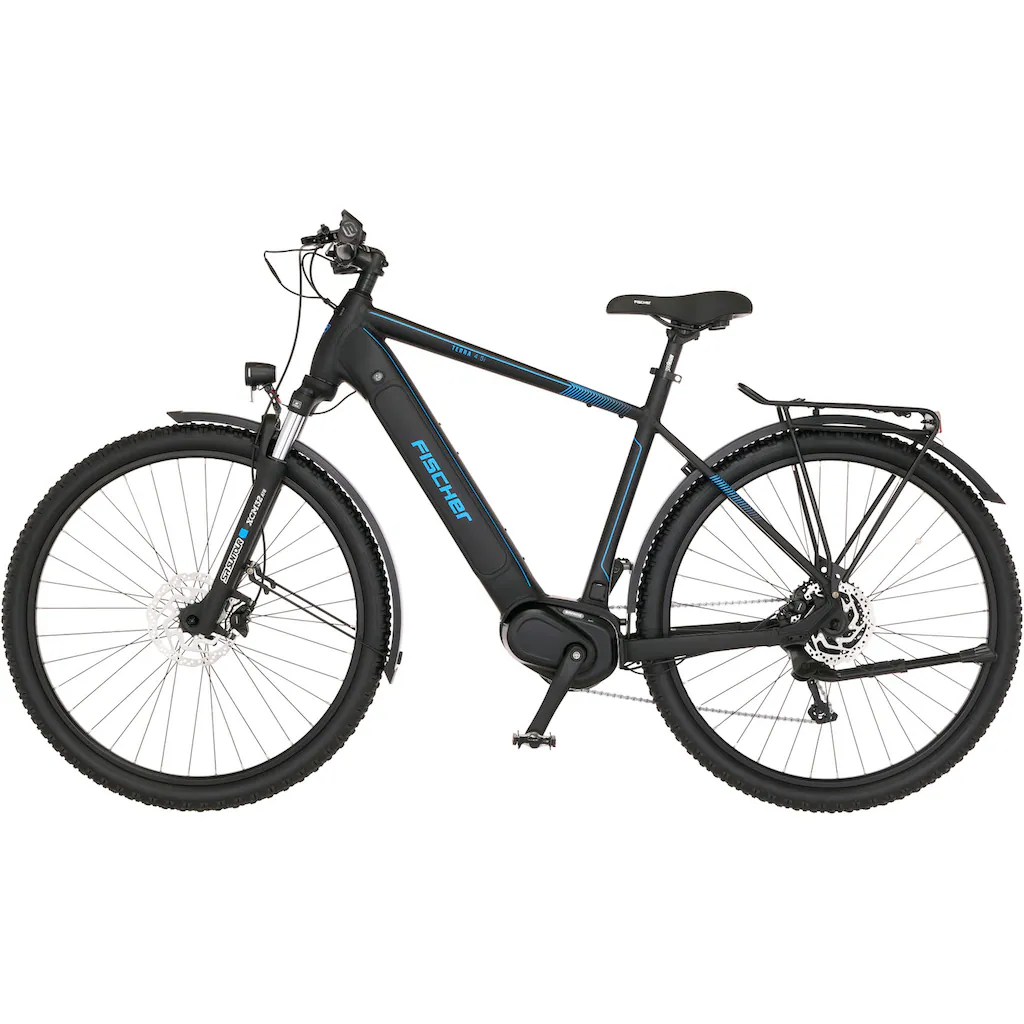 FISCHER Fahrrad E-Bike »TERRA 4.5i 522« 10 Gang Shimano Deore Mittelmotor 250 W (mit Schloss) Pedelec Elektrofahrrad für Damen u. Herren ATP Kostenlose Rückgabe