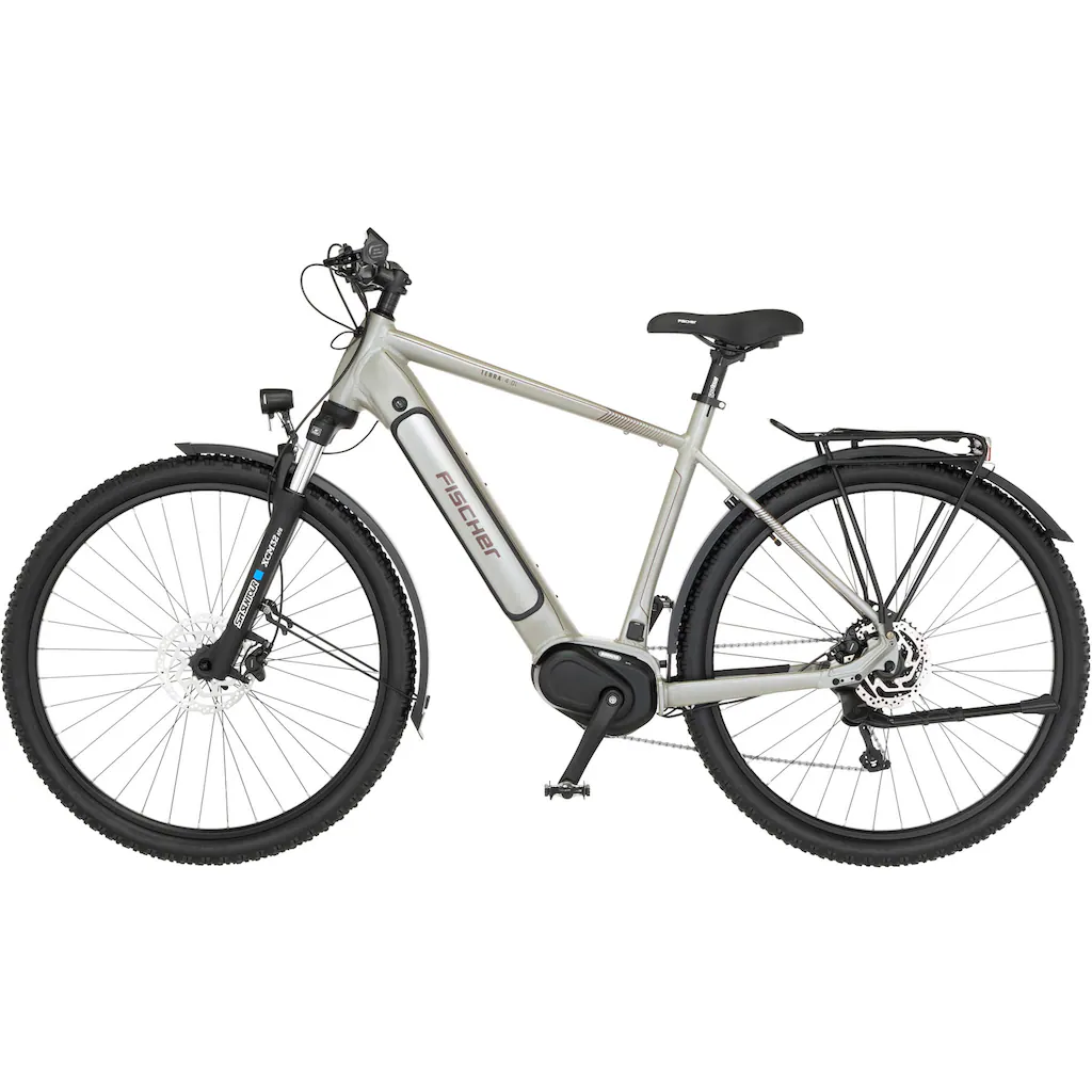 FISCHER Fahrrad E-Bike »TERRA 4.0i 55« 10 Gang Shimano Deore Mittelmotor 250 W (mit Fahrradschloss) Pedelec Elektrofahrrad für Damen u. Herren ATP Begrenzte Freigabe