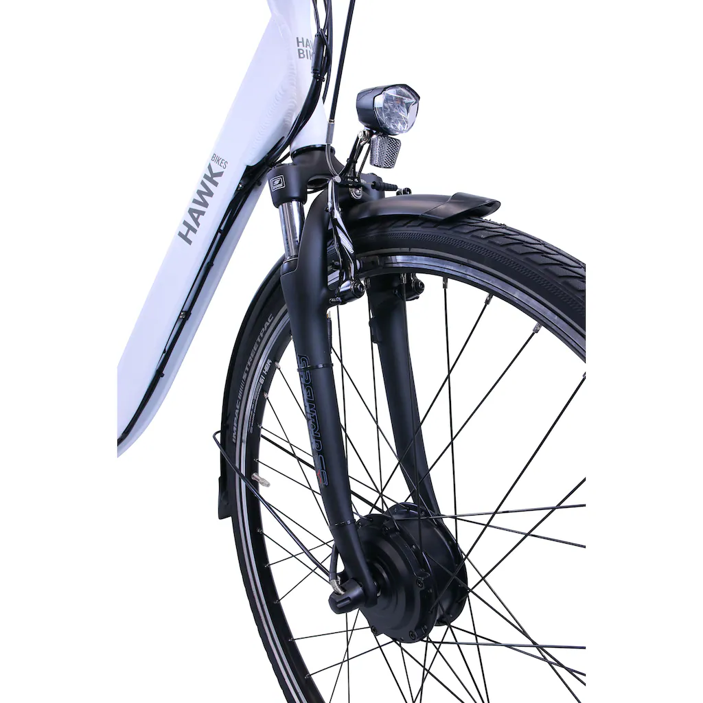 HAWK Bikes E-Bike »eCity Wave« 7 Gang Shimano Nexus 7-Gang Frontmotor 250 W Pedelec Elektrofahrrad für Damen u. Herren Cityrad auf Rechnung online kaufen Nur für heute