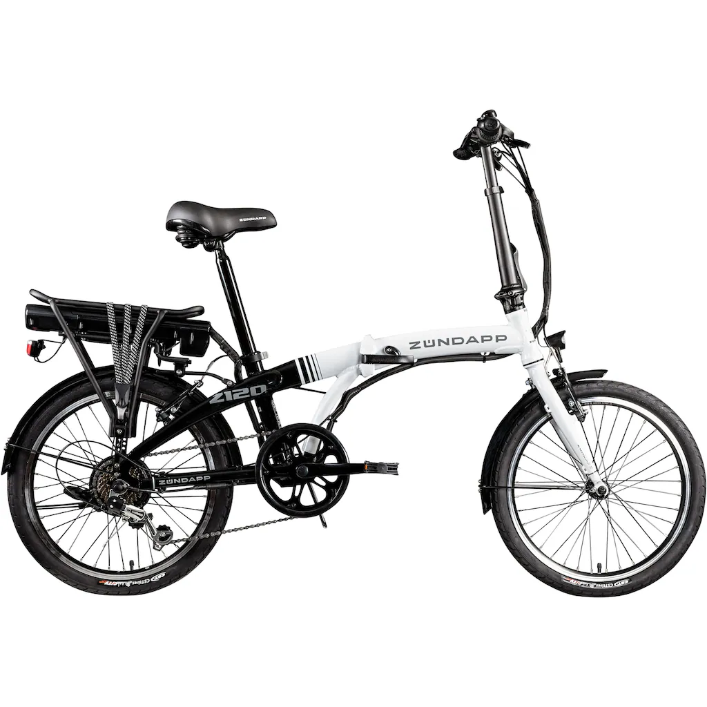Zündapp E-Bike »Z120« 7 Gang Shimano Tourney Heckmotor 250 W Pedelec Elektrofahrrad für Damen u. Herren Klapprad auf Rechnung online kaufen Sonderangebot der Fabrik