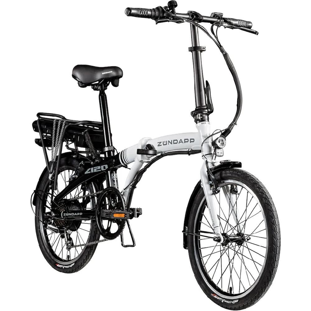 Zündapp E-Bike »Z120« 7 Gang Shimano Tourney Heckmotor 250 W Pedelec Elektrofahrrad für Damen u. Herren Klapprad auf Rechnung online kaufen Sonderangebot der Fabrik