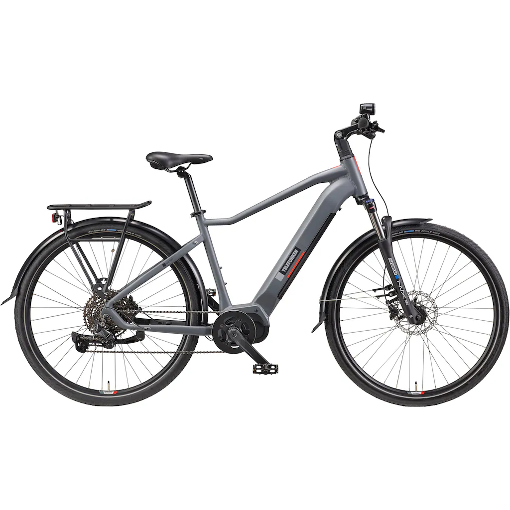 Telefunken E-Bike »SUV700« 10 Gang Shimano Mittelmotor 250 W (29 Zoll Straßenzulassung Scheibenbremsen) Pedelec Elektrofahrrad für Herren u. Damen Trekkingrad Cityrad auf Raten Bis zu 55% Rabatt