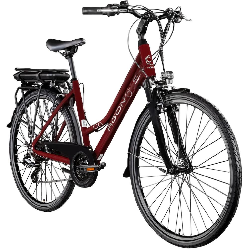 AGON E-Bike »Avesa« 21 Gang Heckmotor 250 W Pedelec Elektrofahrrad für Damen u. Herren Trekkingrad auf Rechnung Riesige Rabatte