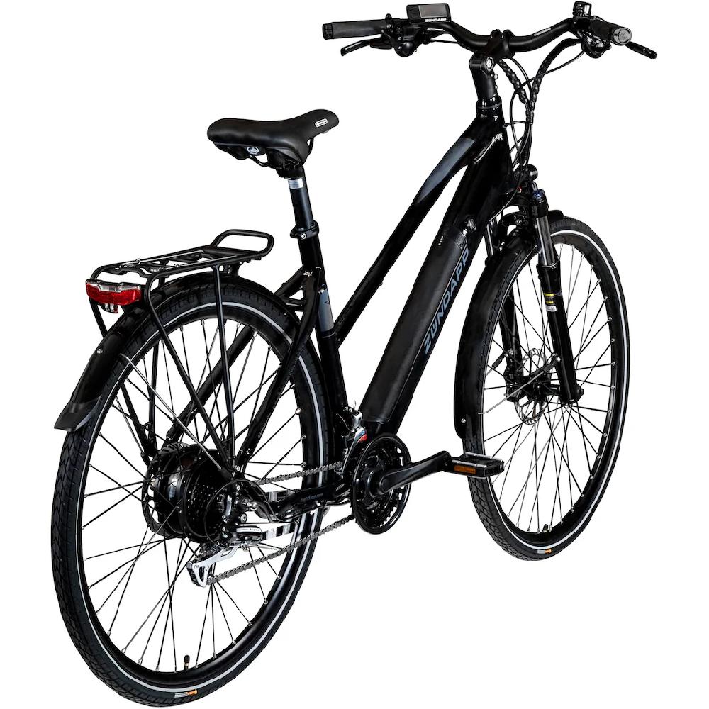 Zündapp E-Bike »Z810« 24 Gang Shimano Altus RD-M310 Heckmotor 250 W Pedelec Elektrofahrrad für Damen Trekkingrad auf Raten Kostenloser Versand international