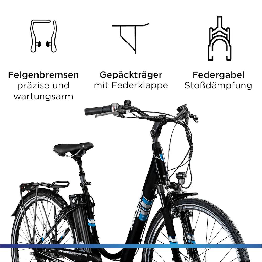Zündapp E-Bike »Green 3.7« 7 Gang Frontmotor 250 W Pedelec Elektrofahrrad für Damen u. Herren Cityrad auf Rechnung bestellen Auslauf