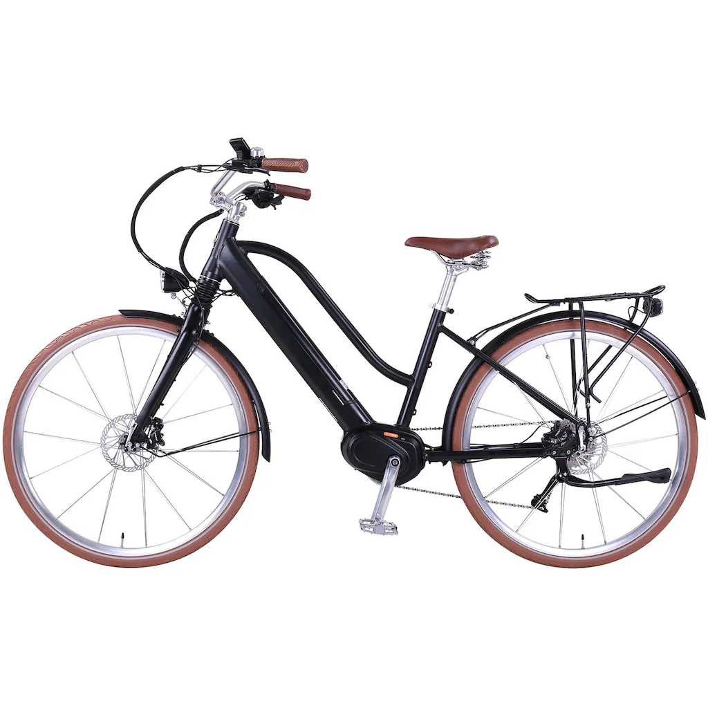 eGO Movement E-Bike »Classic 25 Cleopatra Trapez 45 cm Schwarz 28"« 10 Gang Shimano Deore Mittelmotor 250 W Pedelec Elektrofahrrad für Damen u. Herren Cityrad auf Rechnung online kaufen im Angebot