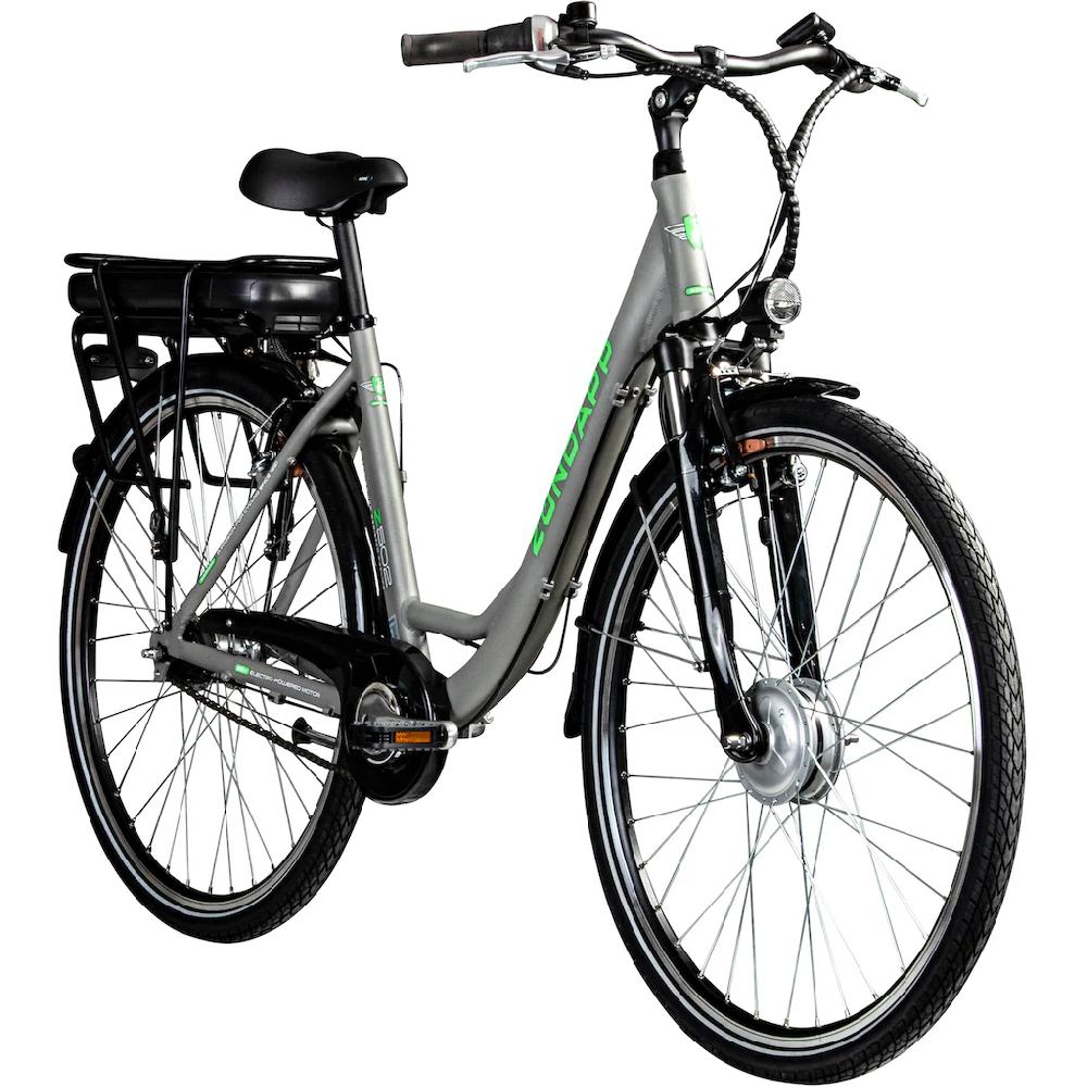Zündapp E-Bike »Z502« 7 Gang Frontmotor 240 W Pedelec Elektrofahrrad für Damen u. Herren Cityrad auf Raten Schlussverkauf