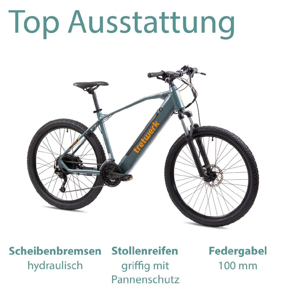Tretwerk E-Bike »Bolt« Shimano Heckmotor 250 W Pedelec Elektrofahrrad für Damen u. Herren MTB Mountainbike Günstig kaufen