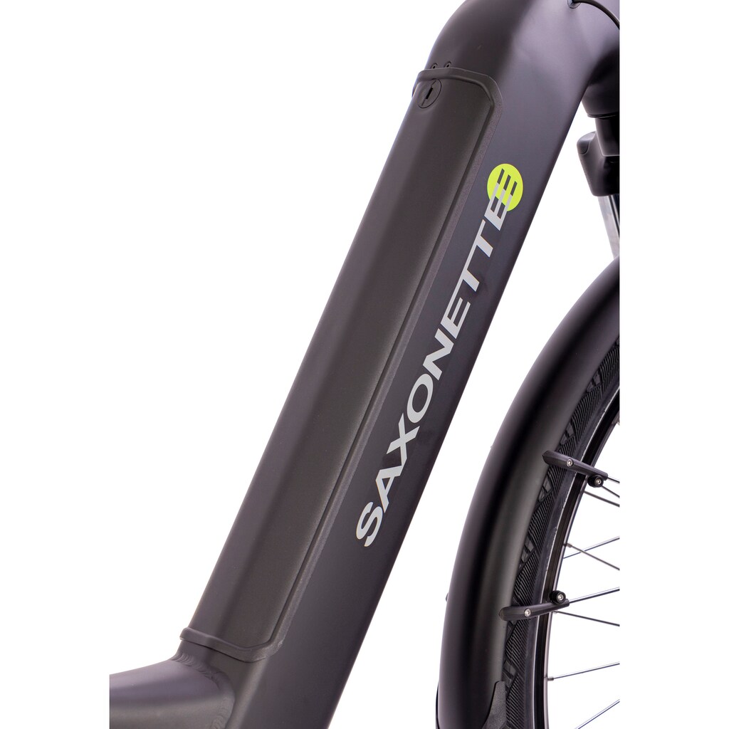 SAXONETTE E-Bike »Quantum Sport Wave« 10 Gang Shimano Mittelmotor 250 W Pedelec Elektrofahrrad für Damen u. Herren Trekkingrad auf Rechnung Saisonschlussverkauf