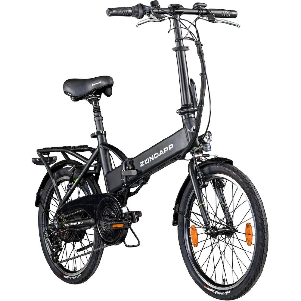 Zündapp E-Bike »Z101« 6 Gang Shimano Tourney Heckmotor 250 W Pedelec Elektrofahrrad für Damen u. Herren Klapprad auf Rechnung online bestellen Neueste Mode