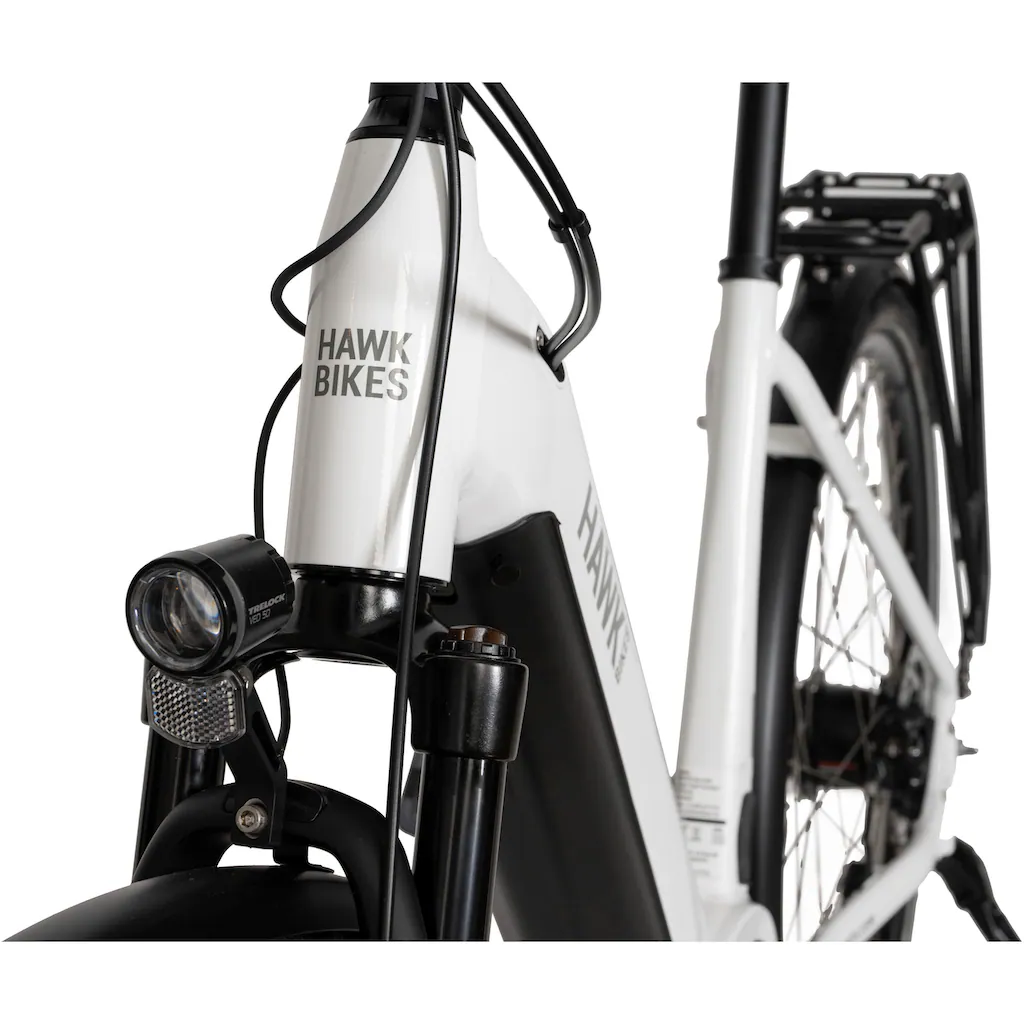 HAWK Bikes E-Bike »eCity Wave 400« 8 Gang Shimano Pedelec Elektrofahrrad für Damen u. Herren Cityrad auf Rechnung online kaufen Große Rabatte