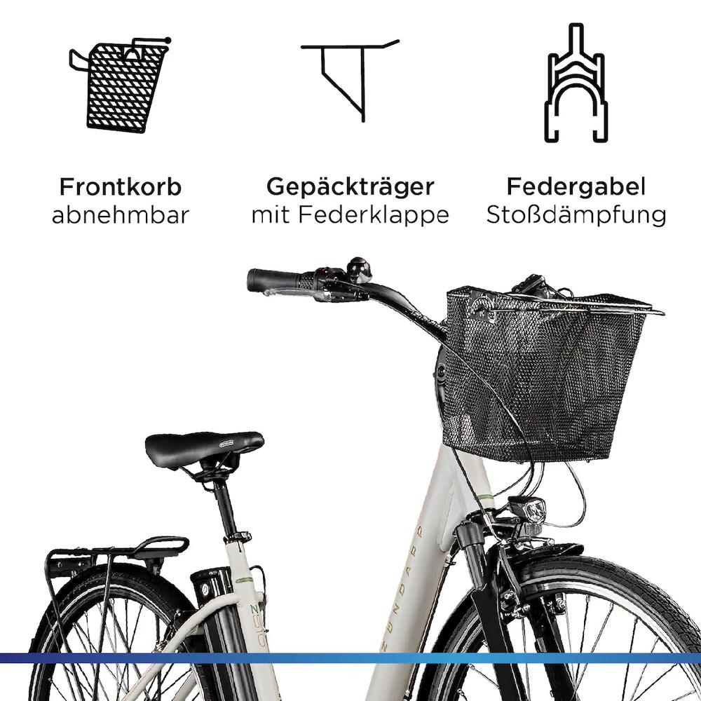 Zündapp E-Bike »Z510« 3 Gang Frontmotor 250 W E Bike 28 Zoll Damenfahrrad ab 155 cm mit 3 Gang Nabenschaltung Zeitbegrenzte Promotion