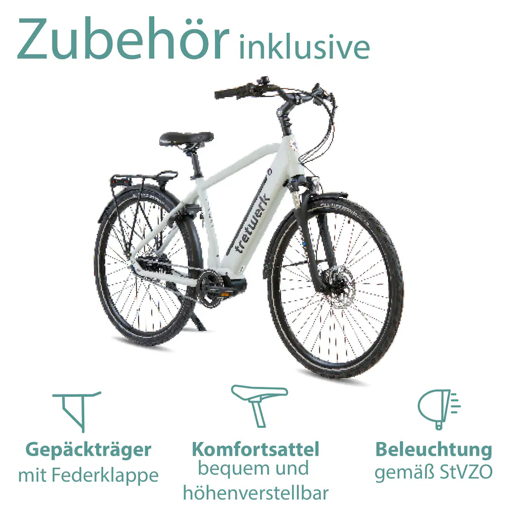 Tretwerk E-Bike »Sonic Nexus« 7 Gang Mittelmotor 250 W Pedelec Elektrofahrrad für Damen u. Herren Trekkingrad auf Rechnung online kaufen Bis zu 65% Rabatt