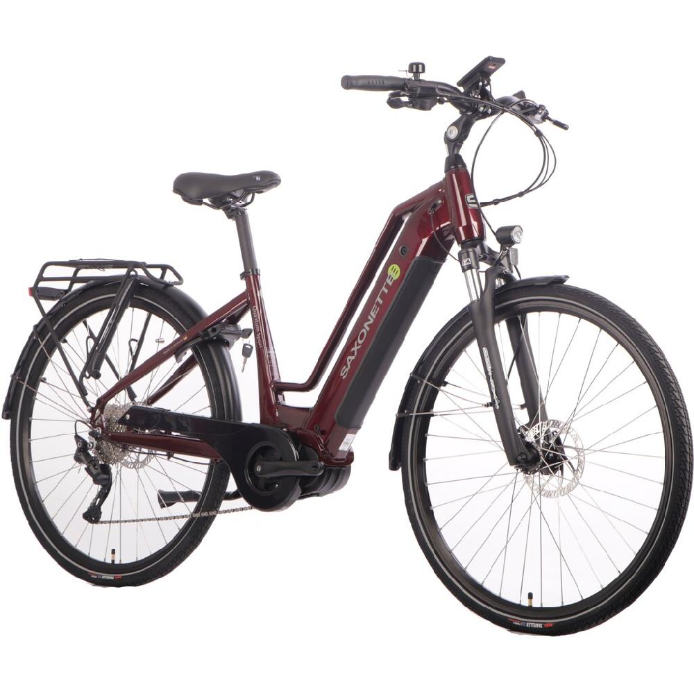SAXONETTE E-Bike »Quantum Sport« 10 Gang Shimano Mittelmotor 250 W Pedelec Elektrofahrrad für Damen u. Herren Trekkingrad Nur noch ein Tag übrig