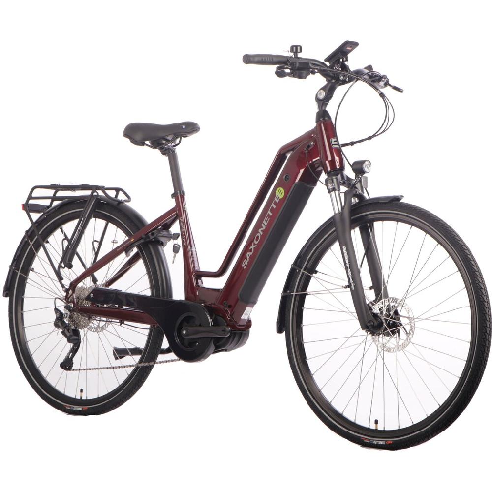 SAXONETTE E-Bike »Quantum Sport« 10 Gang Shimano Mittelmotor 250 W Pedelec Elektrofahrrad für Damen u. Herren Trekkingrad Nur noch ein Tag übrig