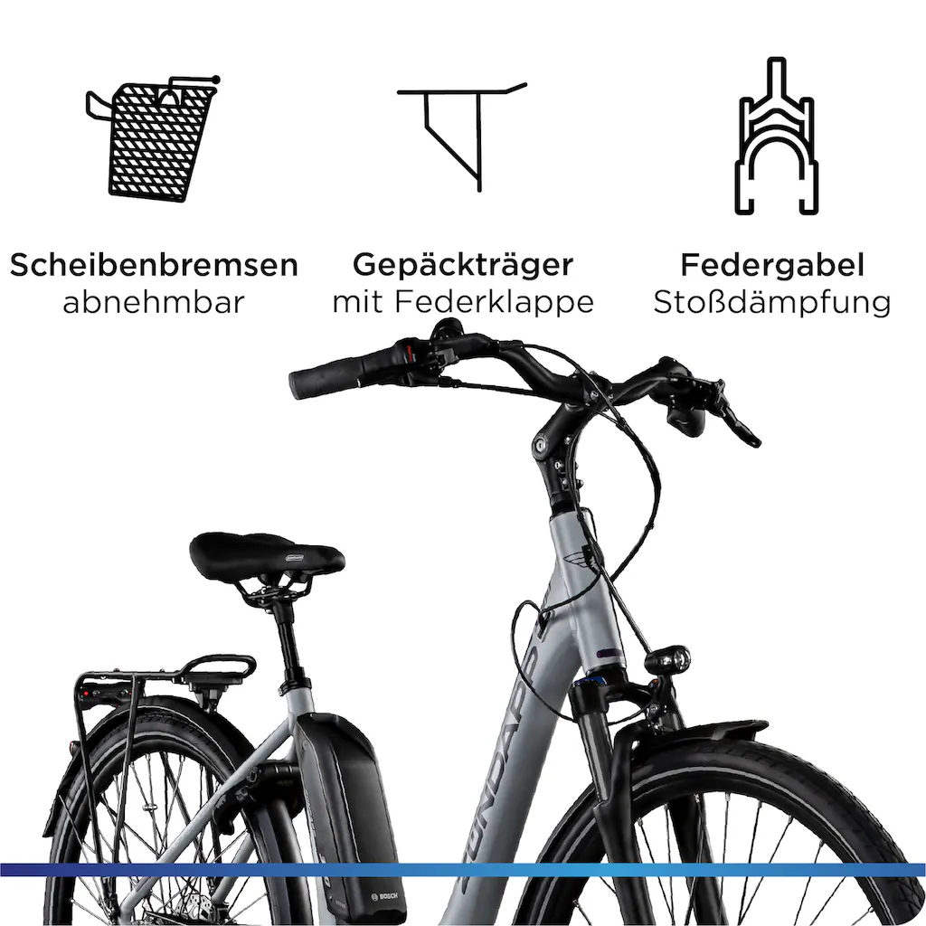 Zündapp E-Bike »X300« 7 Gang Shimano Nexus Mittelmotor 250 W Pedelec Elektrofahrrad für Damen u. Herren Cityrad auf Raten Speichern exportieren
