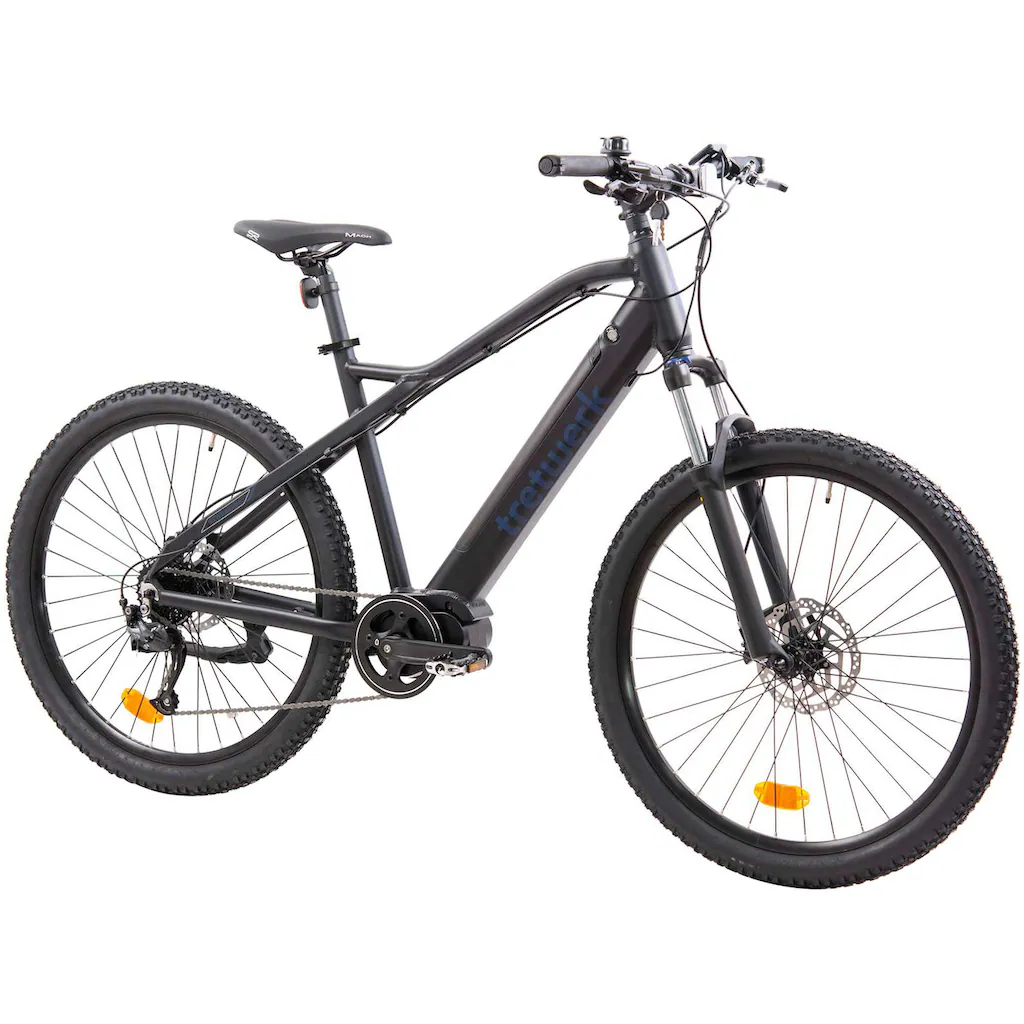 Tretwerk E-Bike »Commander« 9 Gang Shimano Altus M2000 Mittelmotor 250 W Pedelec Elektrofahrrad für Damen u. Herren MTB Mountainbike auf Rechnung online kaufen Online