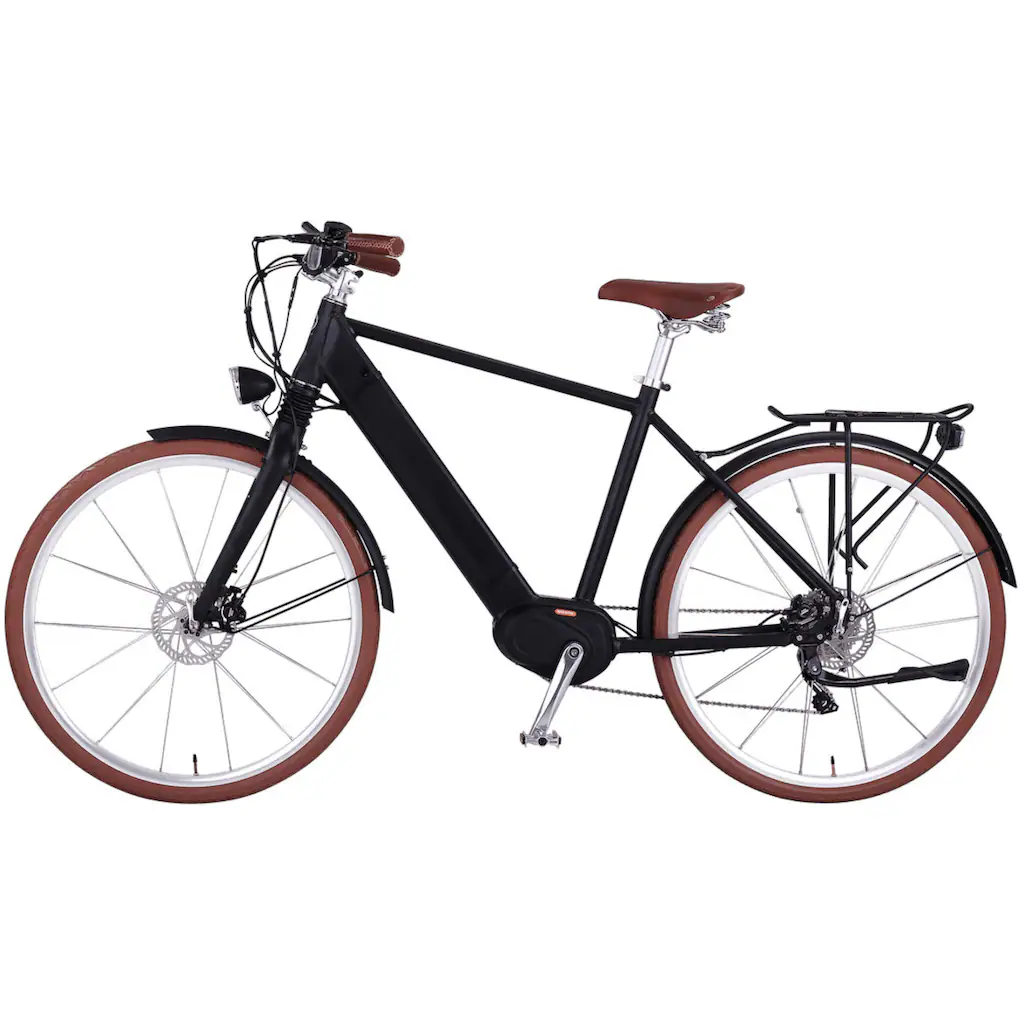 eGO Movement E-Bike »Classic 25 Cäsar Herren 54 cm Schwarz 28"« 10 Gang Shimano Deore Mittelmotor 250 W Pedelec Elektrofahrrad für Damen u. Herren Cityrad Auslauf