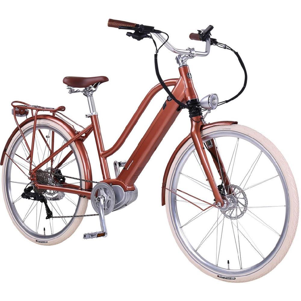 eGO Movement E-Bike »Classic 25 Cleopatra Trapez 45 cm Bronze 28"« 10 Gang Shimano Deore Mittelmotor 250 W Pedelec Elektrofahrrad für Damen u. Herren Cityrad auf Raten Fabrikverkauf