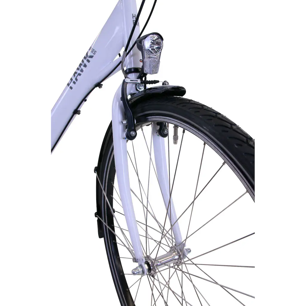 HAWK Bikes Cityrad »City Wave Premium Plus White« 3 Gang Shimano Nexus Schaltwerk für Damen und Herren auf Rechnung Wochenangebot
