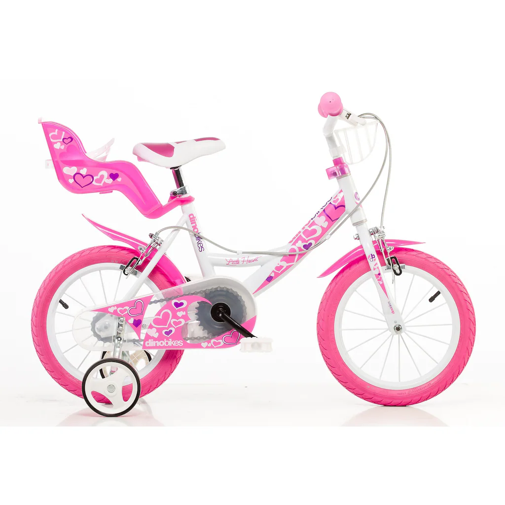 Dino Kinderfahrrad »Mädchenfahrrad 14 Zoll« 1 Gang mit Stützrädern Korb und Puppensitz auf Raten Discount Store für neue Produkte