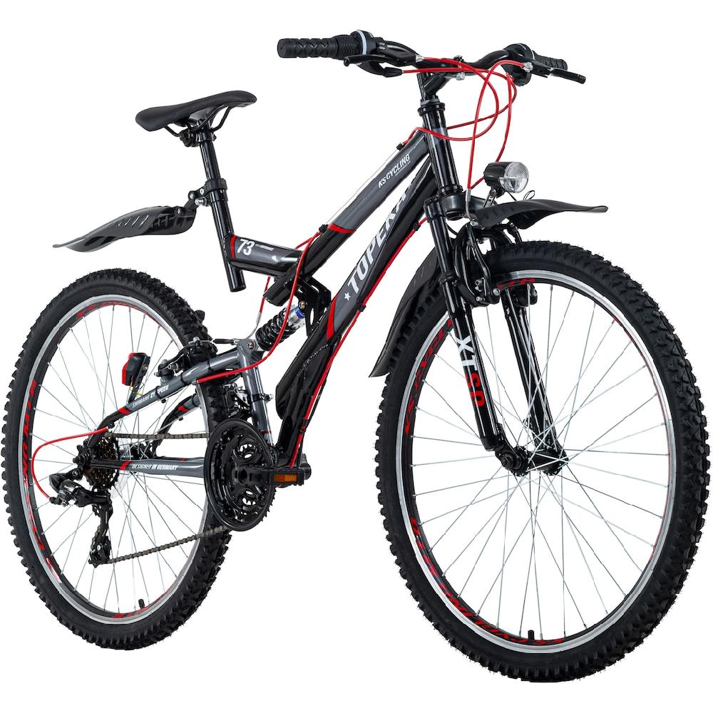 KS Cycling Mountainbike »Topeka« 21 Gang Shimano Tourney Schaltwerk Kettenschaltung für Damen und Herren Kettenschaltung auf Rechnung online bestellen Online