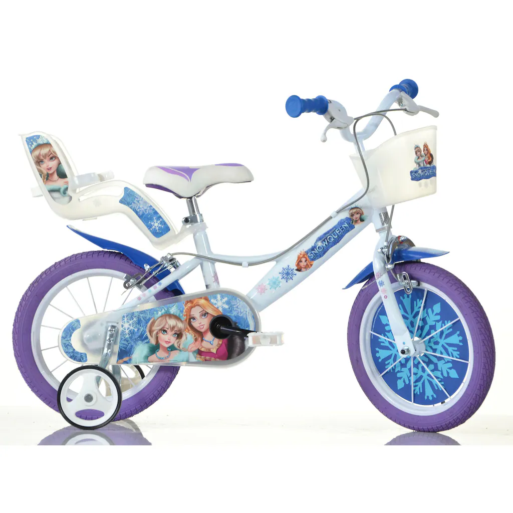 Dino Kinderfahrrad »Snow Queen Eiskönigin« 1 Gang mit Stützrädern Korb und Puppensitz auf Rechnung online bestellen Online Shopping