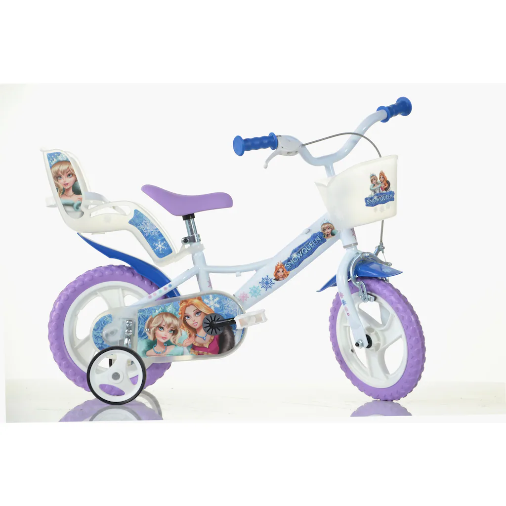Dino Kinderfahrrad »Snow Queen Eiskönigin 12 Zoll« 1 Gang mit Stützrädern Korb und Puppensitz auf Rechnung online bestellen Online Outlet