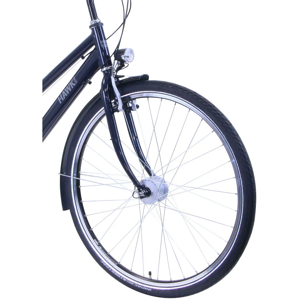 HAWK Bikes Cityrad »CITYTREK EASY BLUE LADY« 7 Gang Shimano Tourney Schaltwerk Kettenschaltung für Damen und Herren Kettenschaltung auf Raten Rabatte dieses Monats