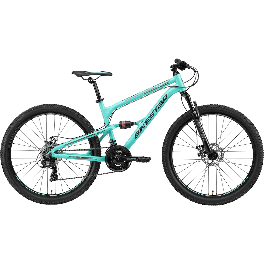 Bikestar Mountainbike 21 Gang Shimano RD-TY300 Schaltwerk Kettenschaltung für Damen und Herren Kettenschaltung Blitzverkäufe