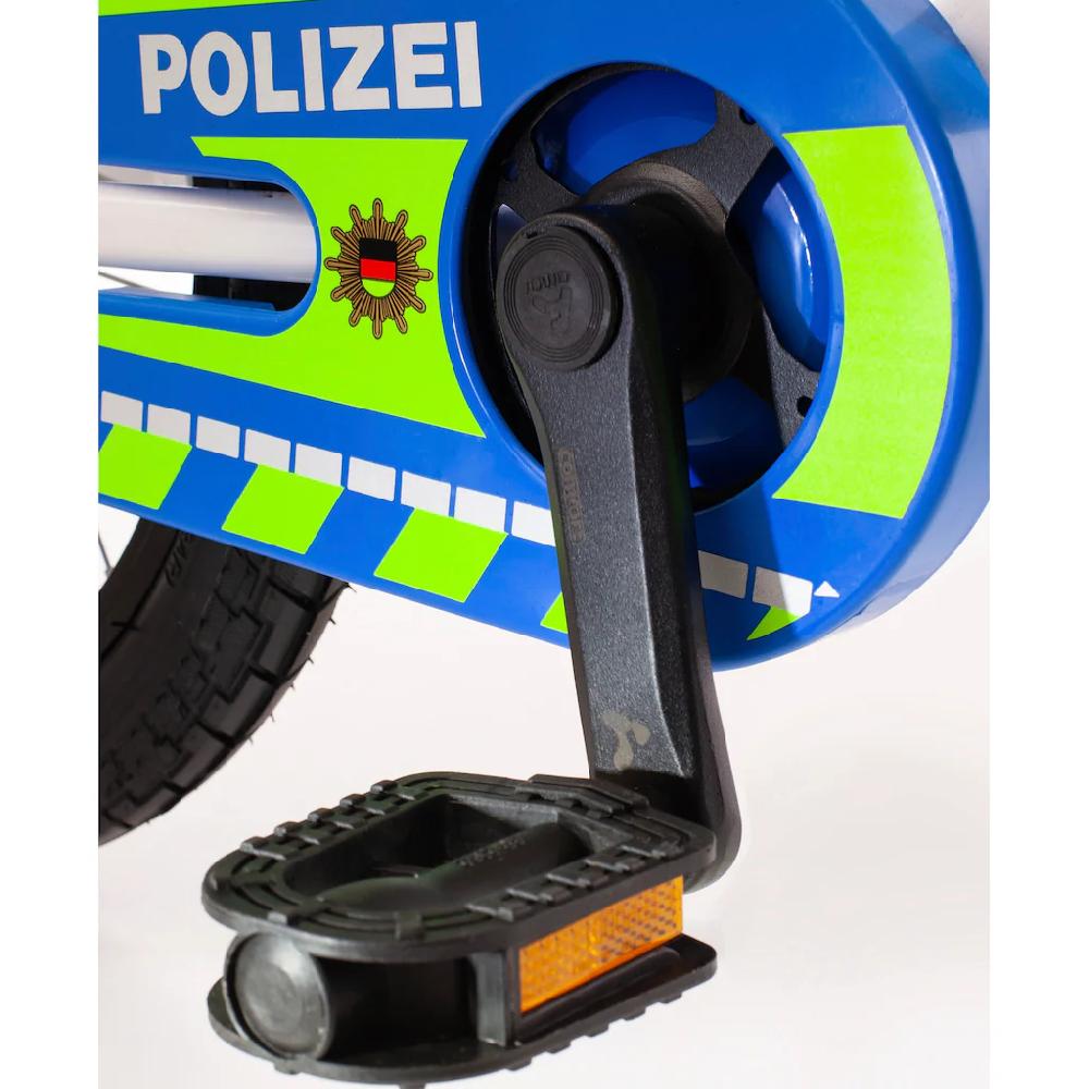 Bachtenkirch Kinderfahrrad »14" Kinderfahrrad "POLIZEI" kristall-weiß/blau/neon« 1 Gang ohne Schaltung Versandkostenfrei