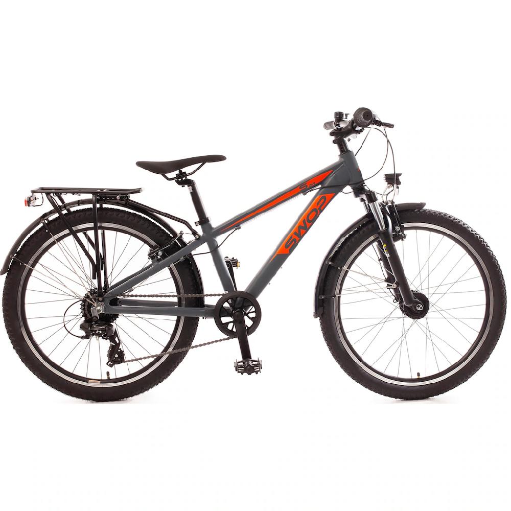 Bachtenkirch ATB »24" "SWOP" Jugendfahrrad matt-grau mit Federgabel« 8 Gang Shimano Shimano-TX Schaltwerk Kettenschaltung für Damen und Herren Kettenschaltung auf Raten Exklusivangebot