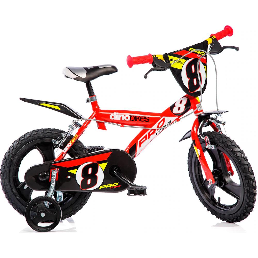 Dino Kinderfahrrad »Mountainbike 16 Zoll« 1 Gang mit Stützrädern Frontschild und coolen Schutzblechen Valentinstagsangebot