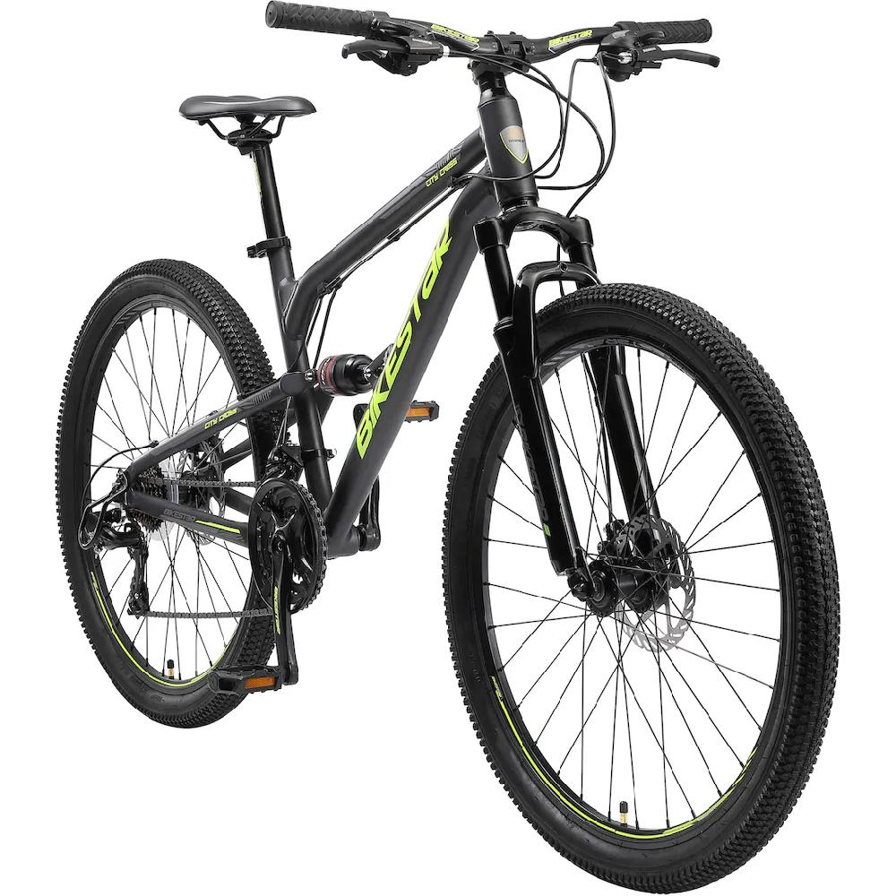 Bikestar Mountainbike 21 Gang Shimano RD-TY300 Schaltwerk Kettenschaltung für Damen und Herren Kettenschaltung auf Raten Weihnachtsangebot