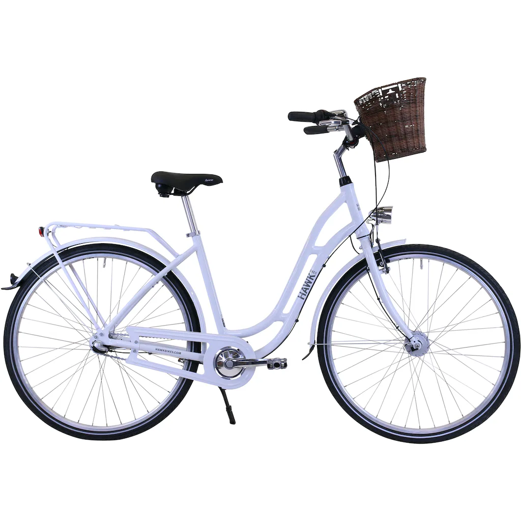 HAWK Bikes Cityrad »City Classic Joy White« 3 Gang Shimano Nexus Schaltwerk für Damen und Herren auf Raten