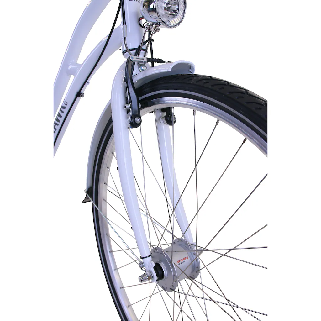 HAWK Bikes Cityrad »City Classic Joy White« 3 Gang Shimano Nexus Schaltwerk für Damen und Herren auf Raten Begrenzte Freigabe