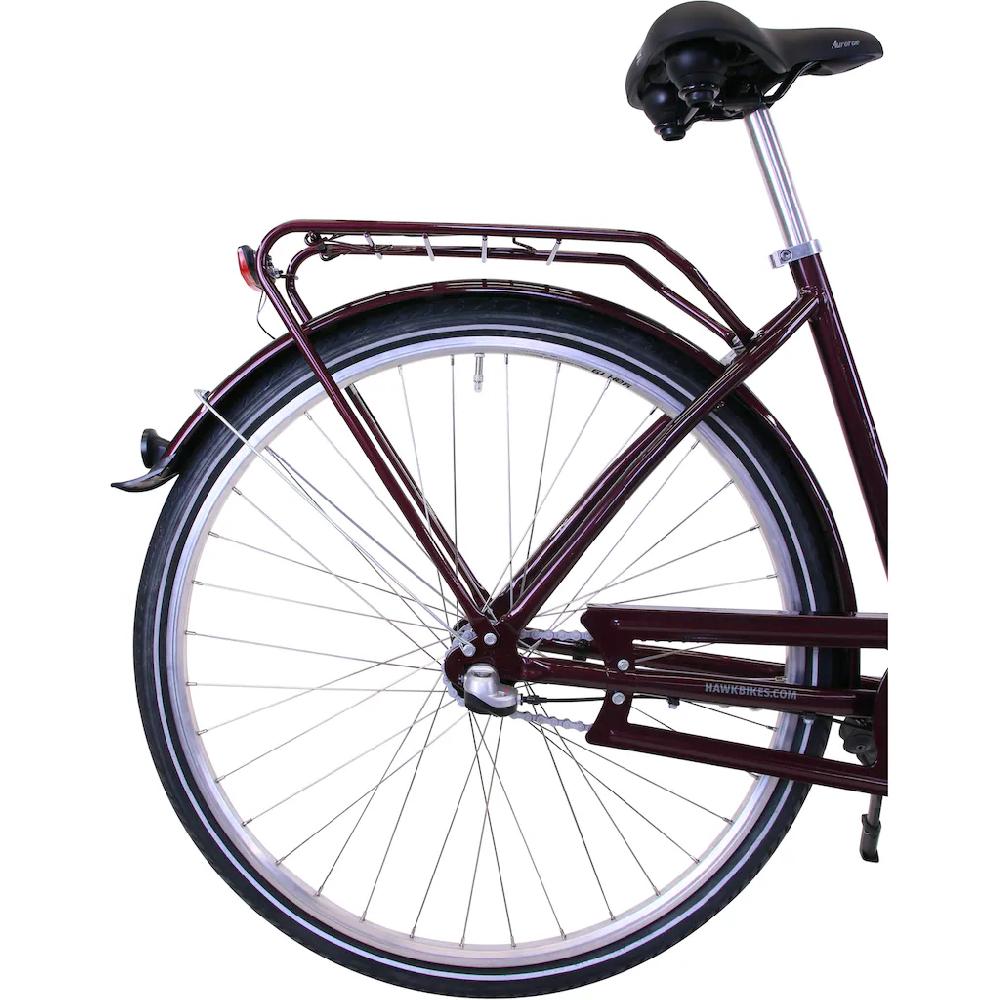 HAWK Bikes Cityrad »City Classic Joy Bordeaux« 3 Gang Shimano Nexus Schaltwerk für Damen und Herren auf Rechnung online bestellen Osterangebot