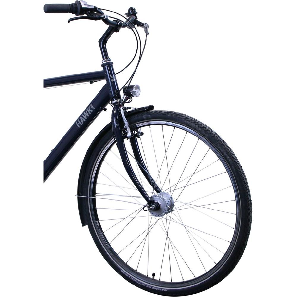 HAWK Bikes Cityrad »CityTrek Easy Blue Gent« 7 Gang Shimano Tourney Schaltwerk Kettenschaltung für Damen und Herren Kettenschaltung auf Raten Lagerräumung
