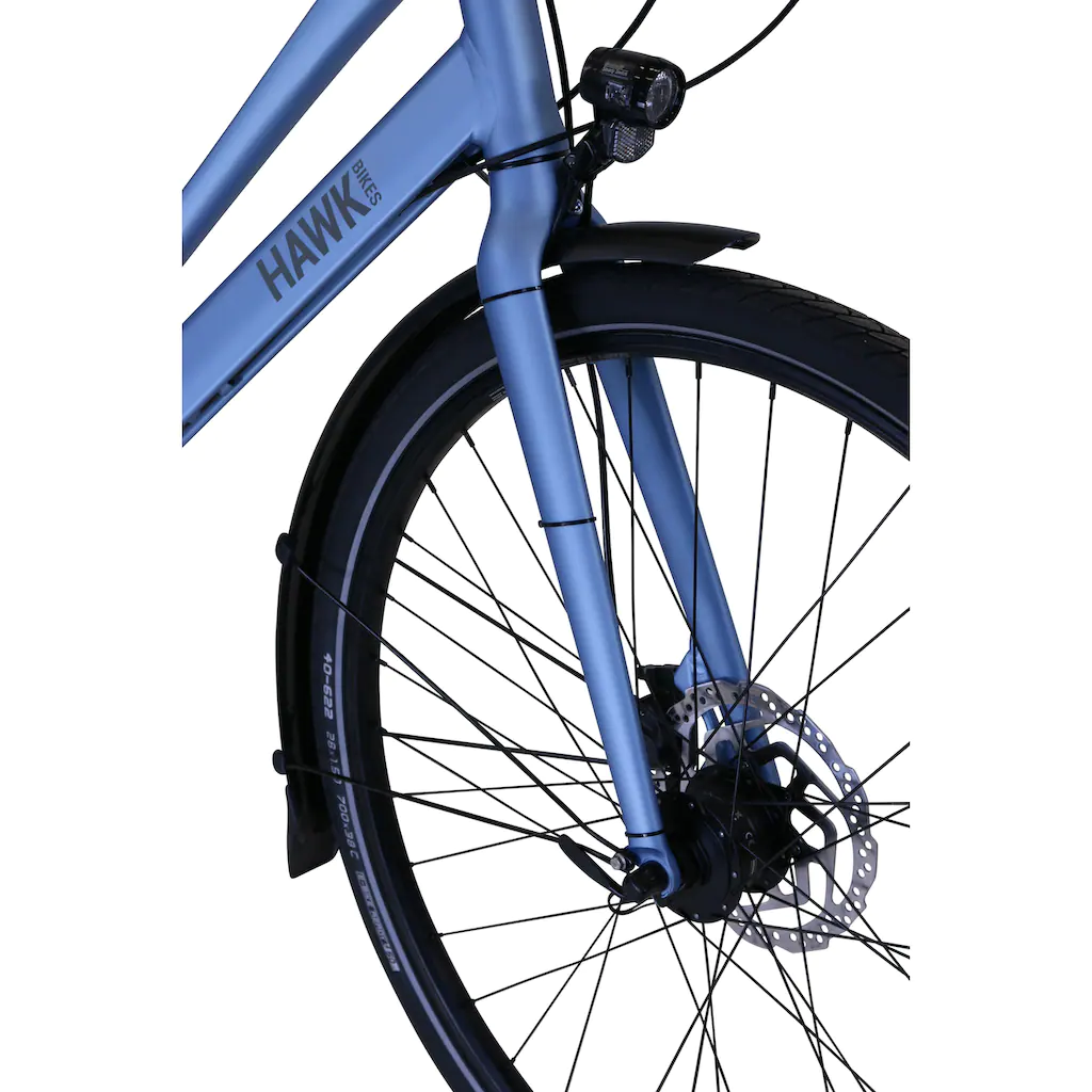 HAWK Bikes Trekkingrad »Trekking Lady Super Deluxe Plus Sky Blue« 8 Gang Shimano Nexus Schaltwerk für Damen und Herren auf Raten Sonderangebote