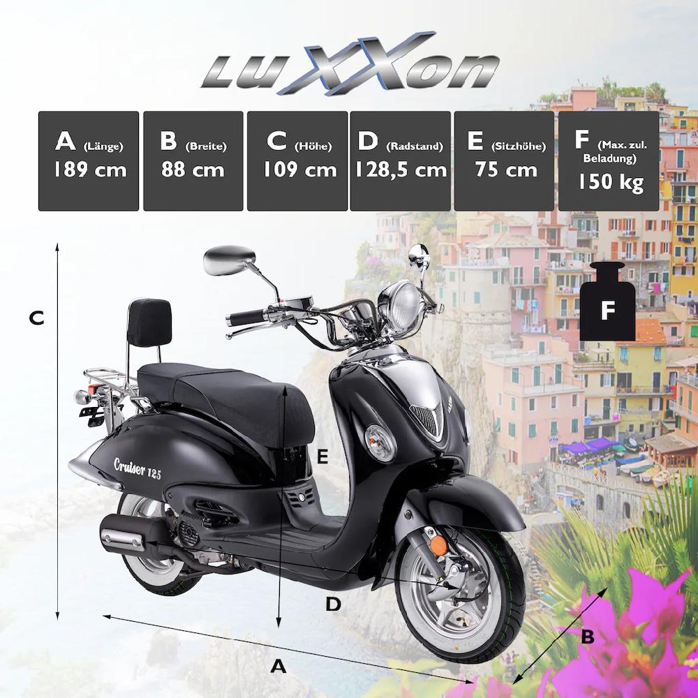 Luxxon Motorroller »Cruiser« 125 cm³ 80 km/h Euro 5 7 2 PS Cyber Monday