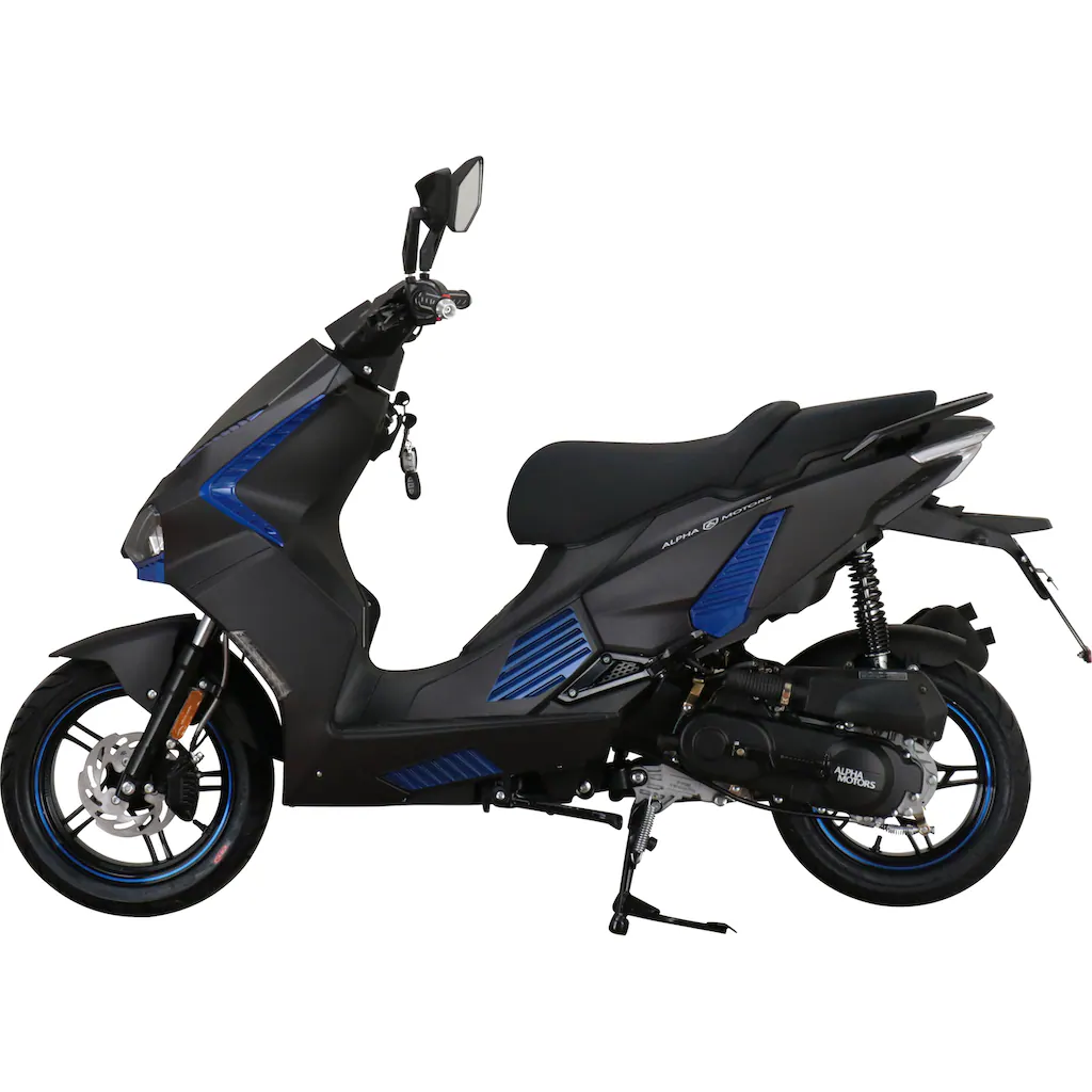 Alpha Motors Motorroller »SHARK« 50 cm³ 45 km/h Euro 5 3 PS mit integr. Alarmanlage Keyless-System und USB-Anschluss auf Rechnung Weihnachtsangebot