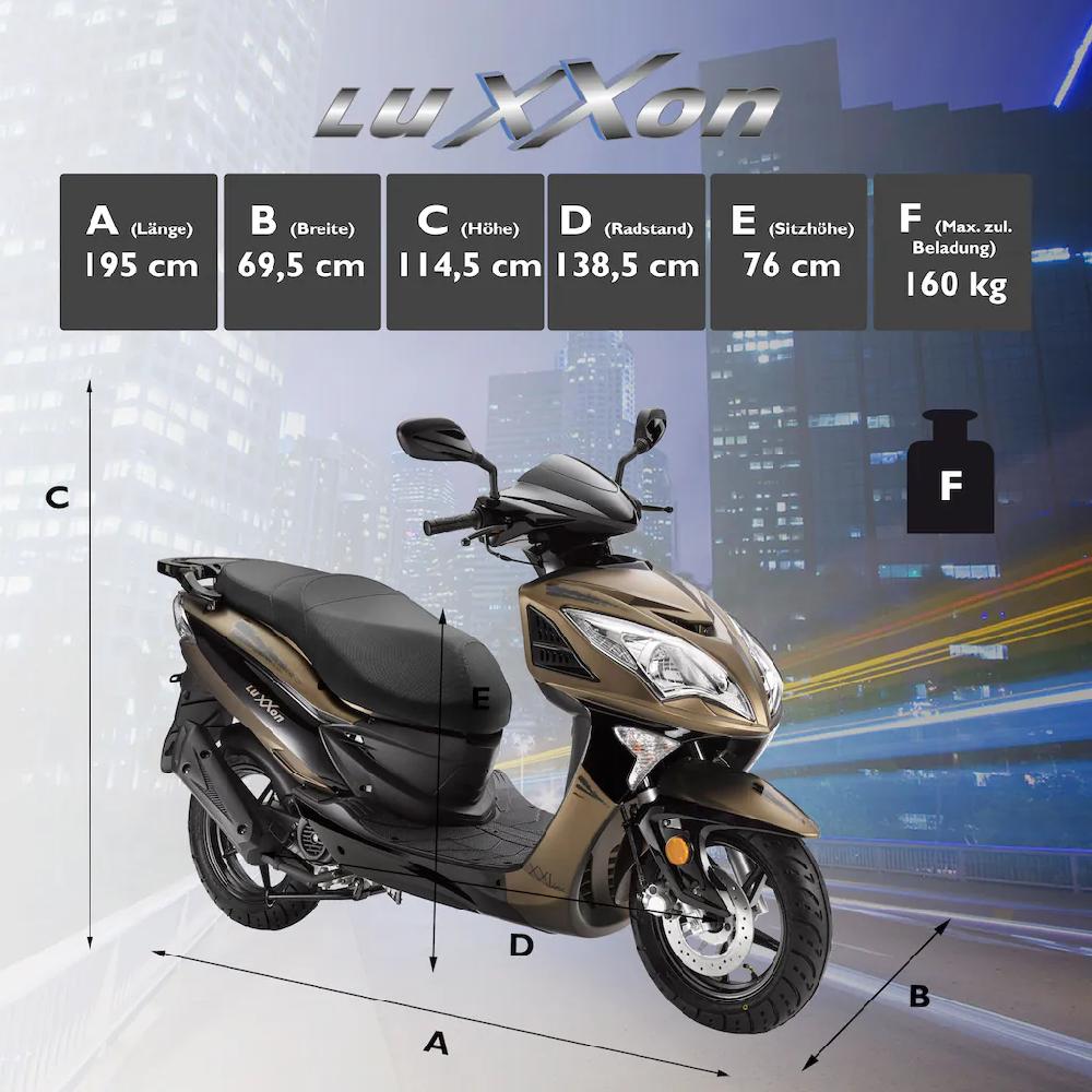 Luxxon Motorroller »XXLine« 49 46 cm³ 45 km/h Euro 5 3 PS auf Rechnung bestellen Letzte 3 Tage
