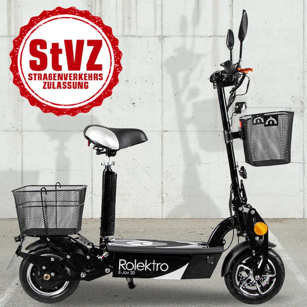 Rolektro E-Mofaroller »E-Joy 20 Schwarz 36V-12AH Blei-Gel Akku 500 Watt« bis zu 30 km Reichweite Bis zu 50% Rabatt