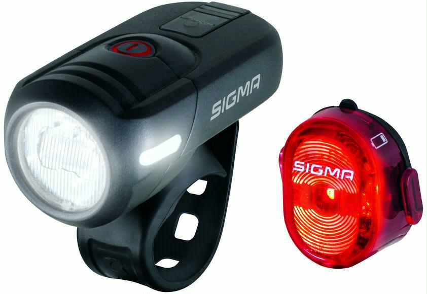 fahrrad-discount LED Leuchtenset Sigma Aura 45 USB + Nugget II